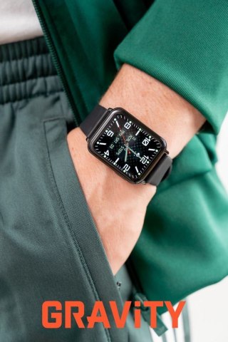 Smartwatch Gravity GT17-7 - Czarny, AMOLED, 2 Paski