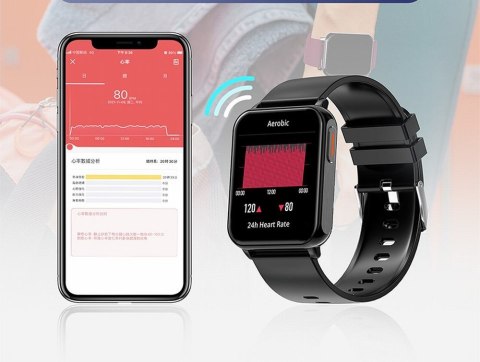 Smartwatch Gravity GT17-7 - Czarny, AMOLED, 2 Paski