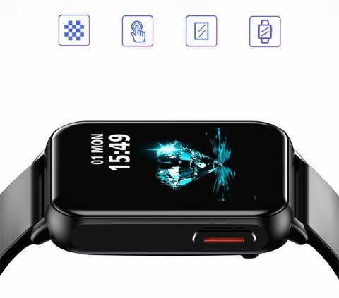 Smartwatch Gravity GT17-7 - Czarny, AMOLED, 2 Paski