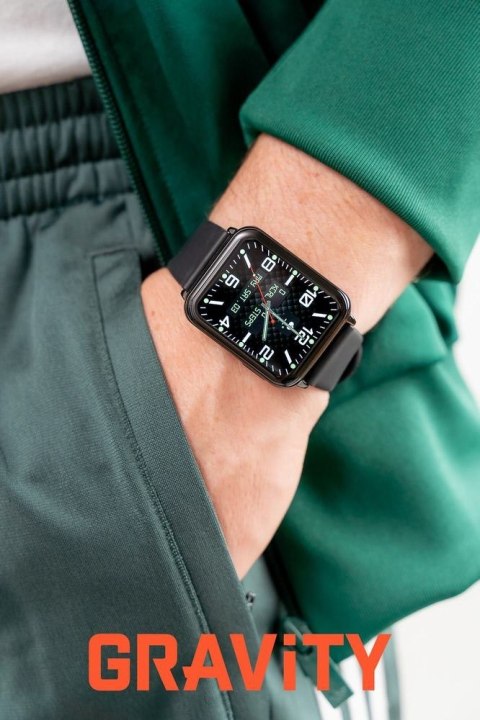 Smartwatch Gravity GT17-9 Granatowo-Czarny - 2 Paski