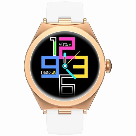 Smartwatch Gravity GT25-4 Różowe Złoto Biały