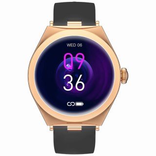Smartwatch Gravity GT25-3 Różowe Złoto z czarnym paskiem