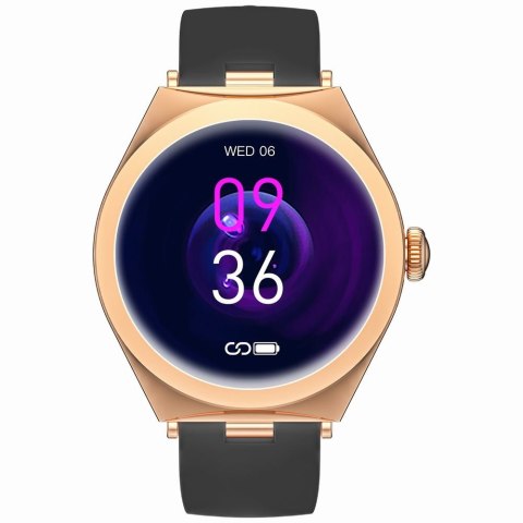 Smartwatch Gravity GT25-3 Różowe Złoto z czarnym paskiem