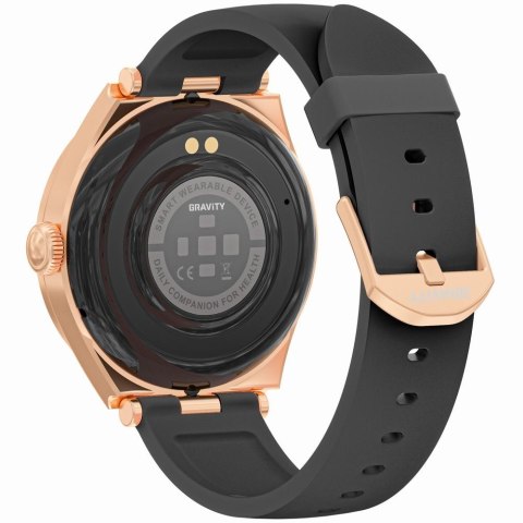 Smartwatch Gravity GT25-3 Różowe Złoto z czarnym paskiem