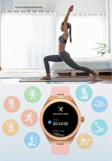 Smartwatch Gravity GT25-2 Różowe Złoto - Stylowy