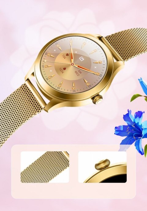 Smartwatch Gravity GT25-1 PRO Różowe Złoto + 2 Paski