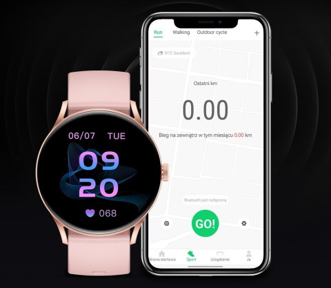 Smartwatch Gravity GT2-1 PRO Różowy - Elegancja i Funkcjonalność