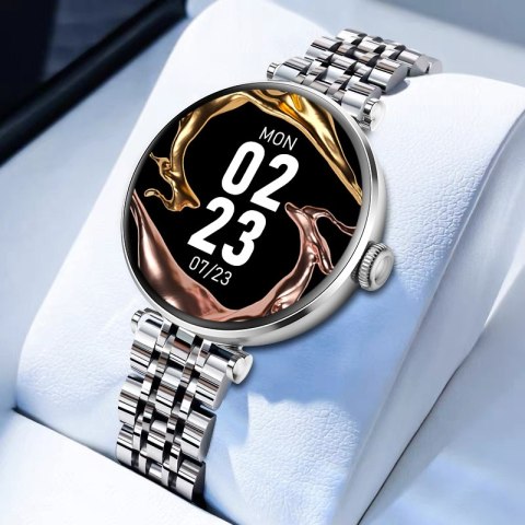 Smartwatch Gravity GT26-9 Srebrno-Czarny - 2 Paski w Zestawie