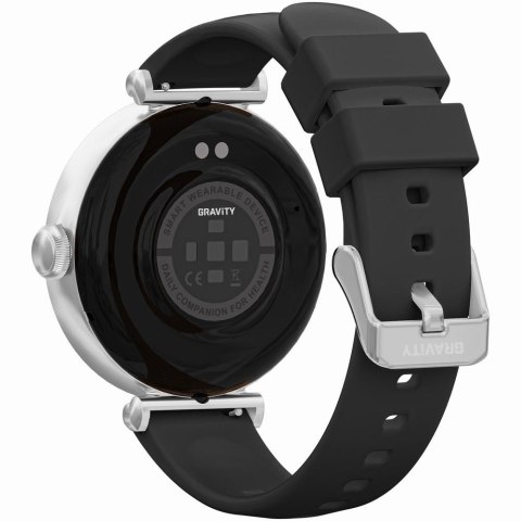 Smartwatch Gravity GT26-5 Srebrny z 2 Paskami (Silikon i Stal)
