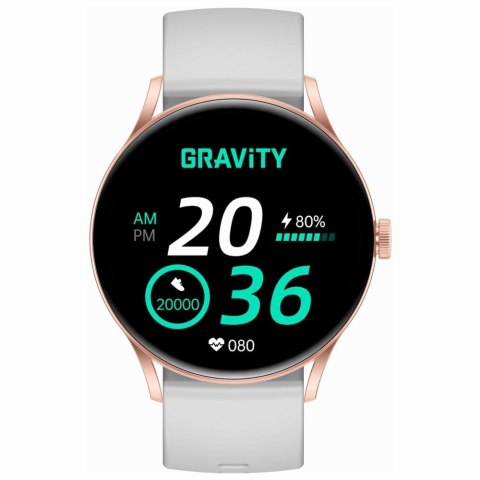 Smartwatch Gravity GT2-3 PRO Różowe Złoto - Szary Pasek