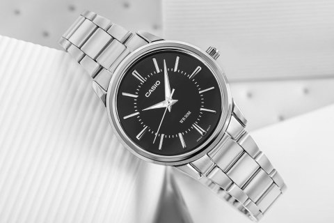 Damski Zegarek CASIO LTP-1303D-1AVDF Srebrny Klasyczny