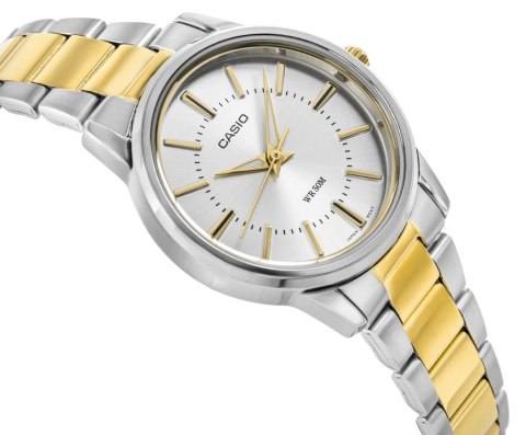 Damski Zegarek CASIO LTP-1303SG-7AVDF Srebrno-Złoty