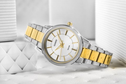 Damski Zegarek CASIO LTP-1303SG-7AVDF Srebrno-Złoty