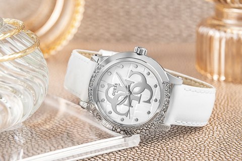 Zegarek Damski Guess Annette GW0860L3 Srebrny ze skórzanym paskiem