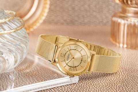 Zegarek damski Guess Melody GW0666L2 - złota bransoleta mesh