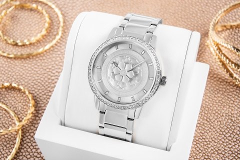 Zegarek damski Guess Petal GW0747L1 - srebrna nowoczesność