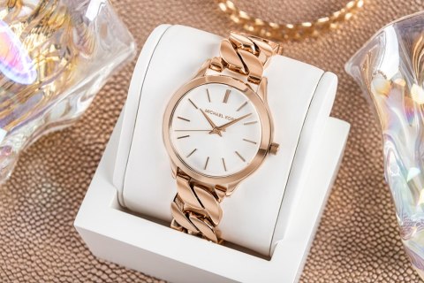 Zegarek Damski Michael Kors Slim Runway MK7473 Różowe Złoto