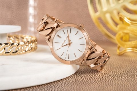 Zegarek Damski Michael Kors Slim Runway MK7473 Różowe Złoto