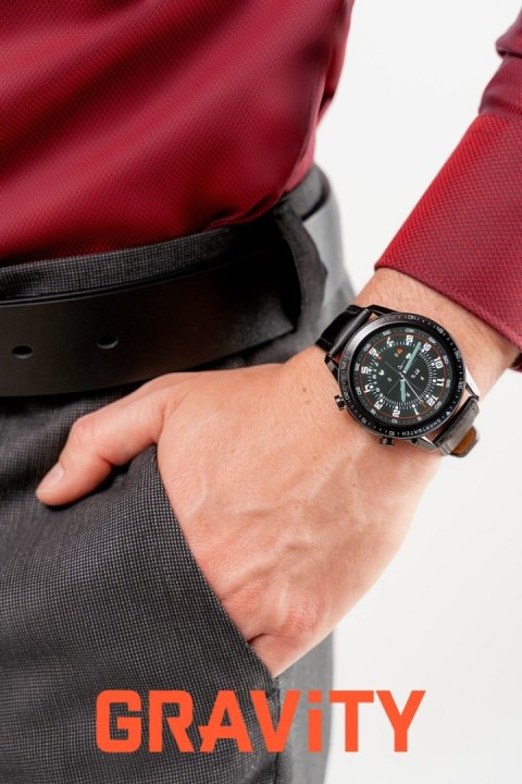 Smartwatch Gravity GT10-2 Czarny z 2 paskami