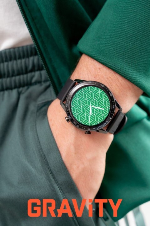 Smartwatch Gravity GT10-3 Czarny z 2 paskami