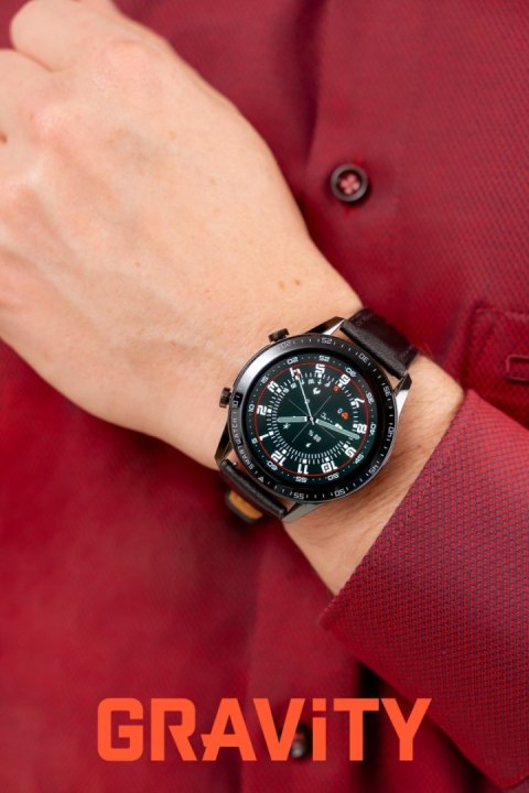 Smartwatch Gravity GT10-5 Czarny z niebieskim paskiem