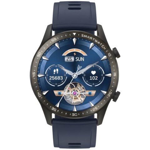 Smartwatch Gravity GT10-5 Czarny z niebieskim paskiem