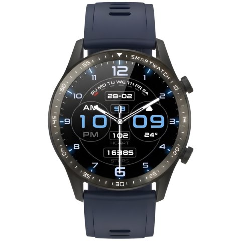 Smartwatch Gravity GT10-5 Czarny z niebieskim paskiem