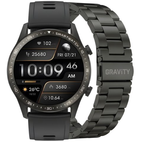 Smartwatch Gravity GT10-1 Czarny - Pasek i Bransoleta