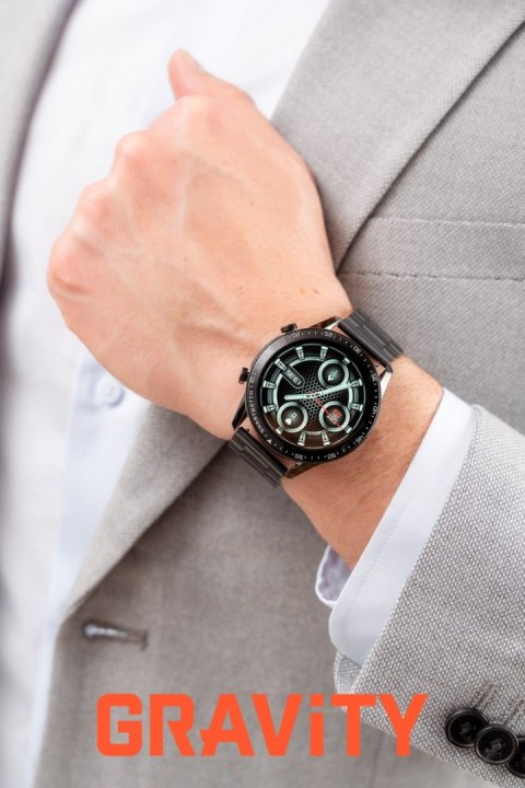 Smartwatch Gravity GT10-1 Czarny - Pasek i Bransoleta