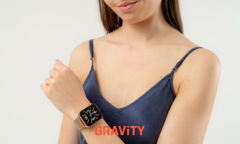 Smartwatch Gravity GT17-6 Różowe Złoto z 2 Paskami