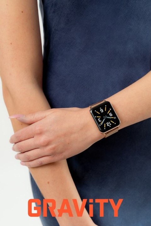 Smartwatch Gravity GT17-6 Różowe Złoto z 2 Paskami