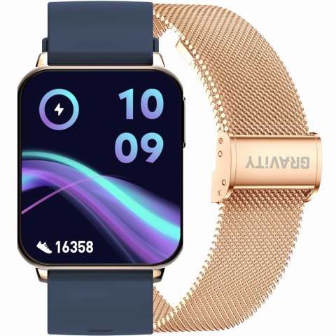 Smartwatch Gravity GT17-2 Różowe Złoto / Granatowy