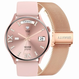Smartwatch Gravity GT11-5 Różowe Złoto Pasek + Bransoleta