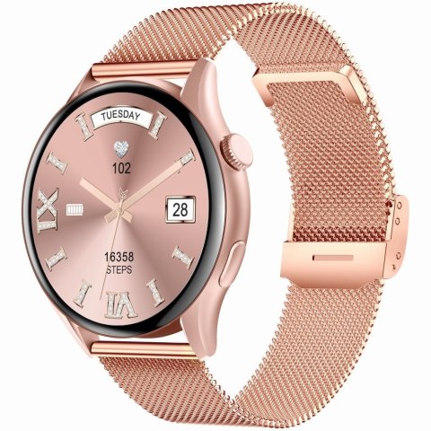 Smartwatch Gravity GT11-5 Różowe Złoto Pasek + Bransoleta