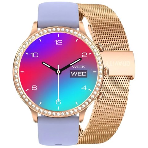Smartwatch Gravity GT5-7 Różowe Złoto Pasek + Bransoleta