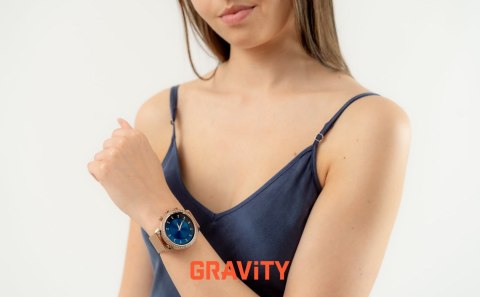Smartwatch damski Gravity GT5-8 Różowe Złoto + Pasek i Bransoleta