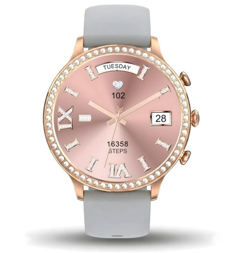 Smartwatch damski Gravity GT5-8 Różowe Złoto + Pasek i Bransoleta