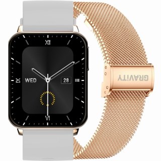 Smartwatch Gravity GT17-4 Różowe Złoto + 2 Paski