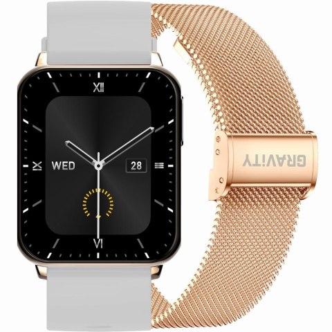 Smartwatch Gravity GT17-4 Różowe Złoto + 2 Paski