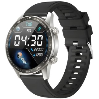 Smartwatch Gravity GT10-7 Srebrny z 2 Paskami (Silikon i Skóra)