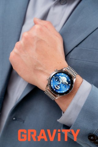 Smartwatch Gravity GT10-6 Srebrny z Bransoletą i Paskiem