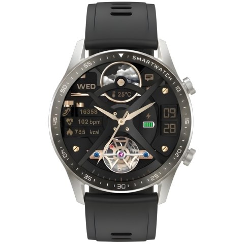 Smartwatch Gravity GT10-6 Srebrny z Bransoletą i Paskiem