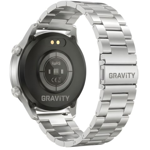 Smartwatch Gravity GT10-6 Srebrny z Bransoletą i Paskiem