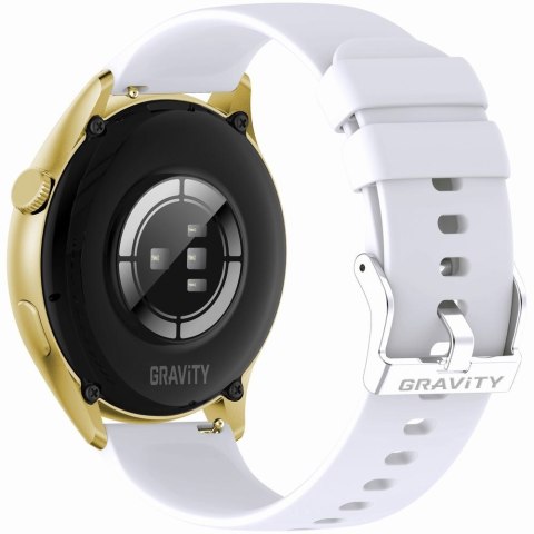 Smartwatch Gravity GT11-2 Złoty z Bransoletą i Białym Paskiem