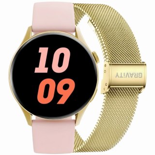 Smartwatch Gravity GT11-3 Złoty z Paskiem i Bransoletą