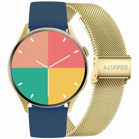 Smartwatch Gravity GT11-4 Złoty z Paskiem i Bransoletą