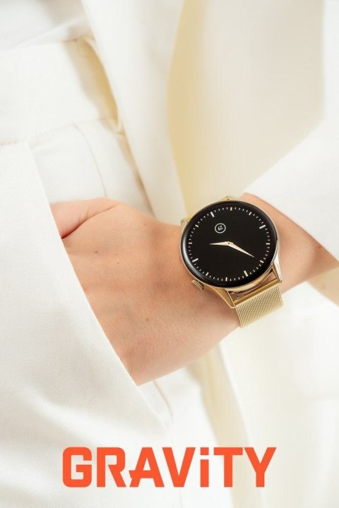 Smartwatch Gravity GT11-4 Złoty z Paskiem i Bransoletą