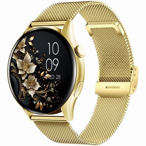 Smartwatch Gravity GT11-4 Złoty z Paskiem i Bransoletą
