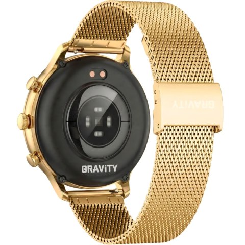 Smartwatch Gravity GT5-3 Złoty - Złota Bransoleta i Różowy Pasek