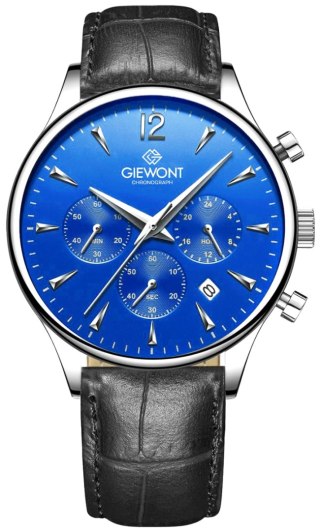 Zegarek Męski Giewont Chronograph Sapphire Czarno Niebieski GW6310-A3